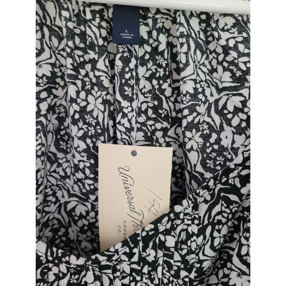 Universal Threads Women's Black & White Ruffle Sleeve Top Shirt size Large #8/16 - Picture 3 of 3